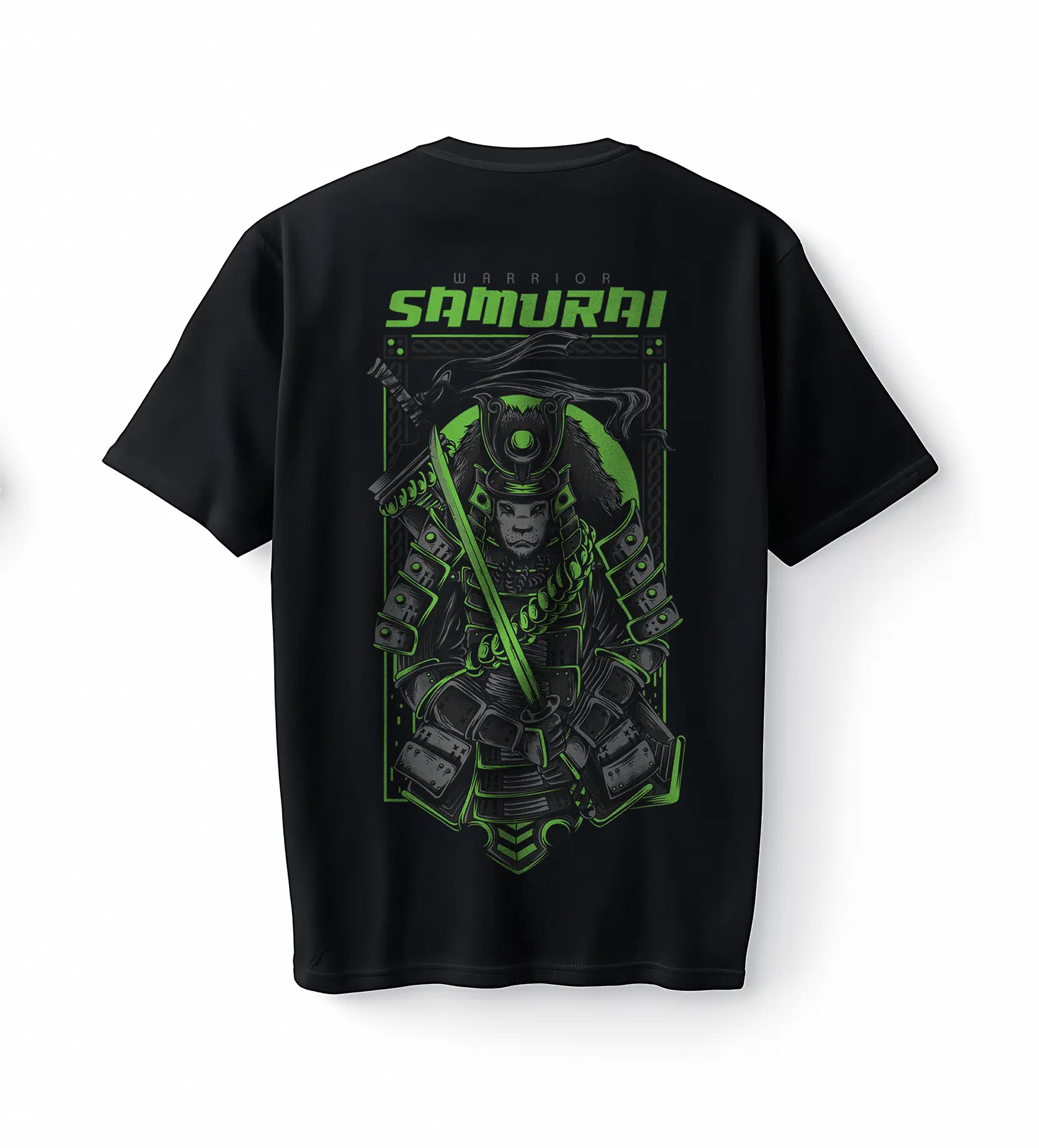 Bumeta Neon Samurai Warrior Samuray Oversize Unisex Tişört T-Shirt