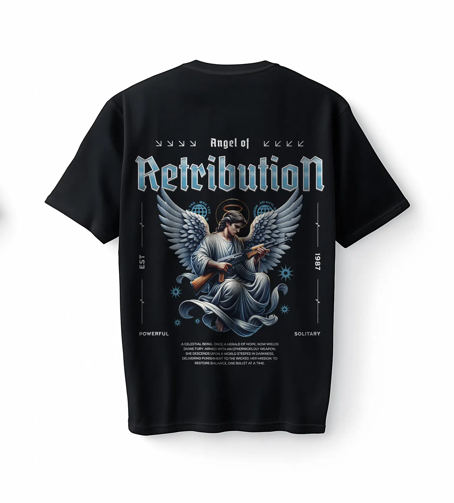 Bumeta Angel of Retribution Oversize Unisex Tişört T-Shirt