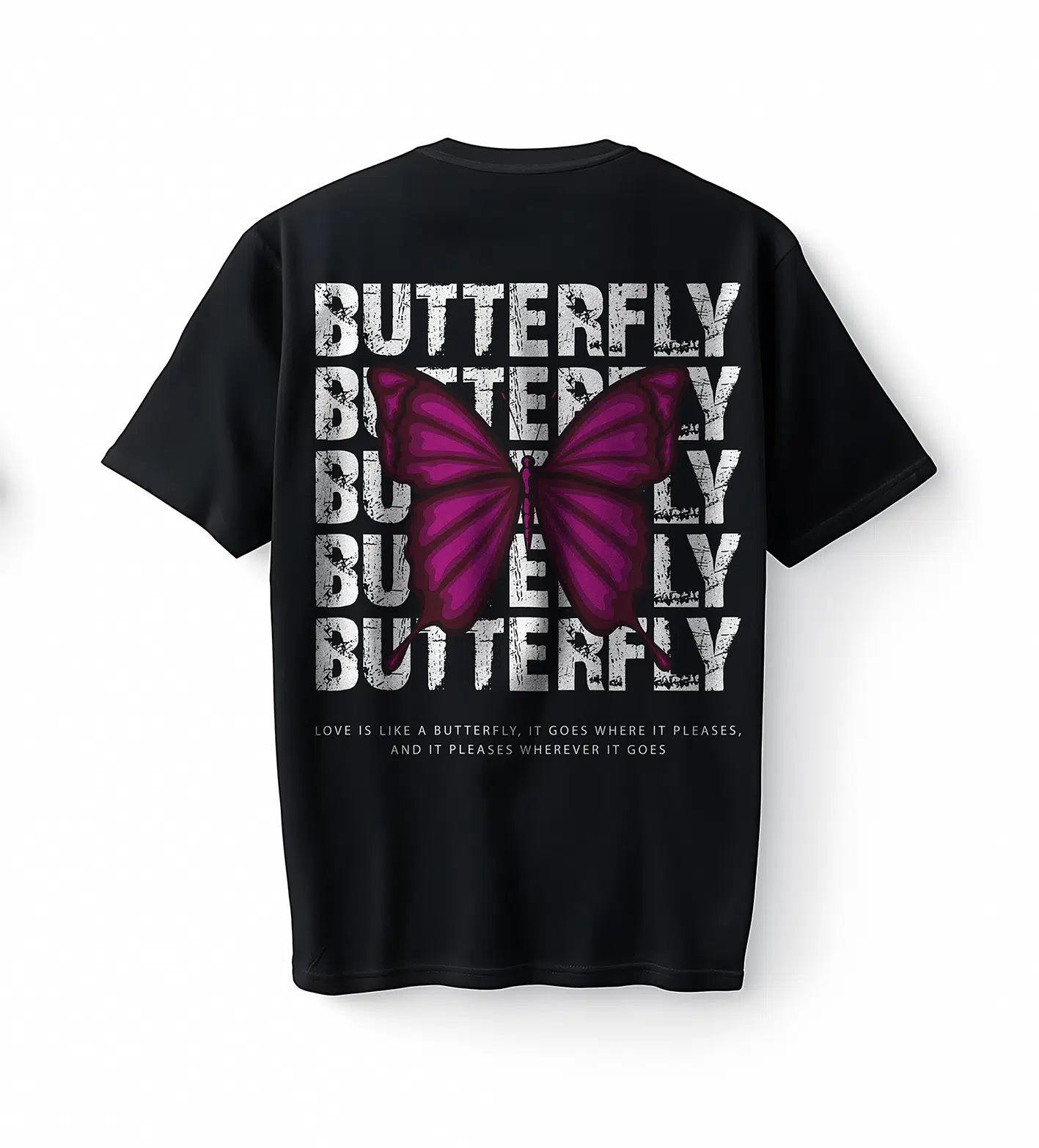 Bumeta Butterfly Kelebek Oversize Unisex Tişört T-Shirt