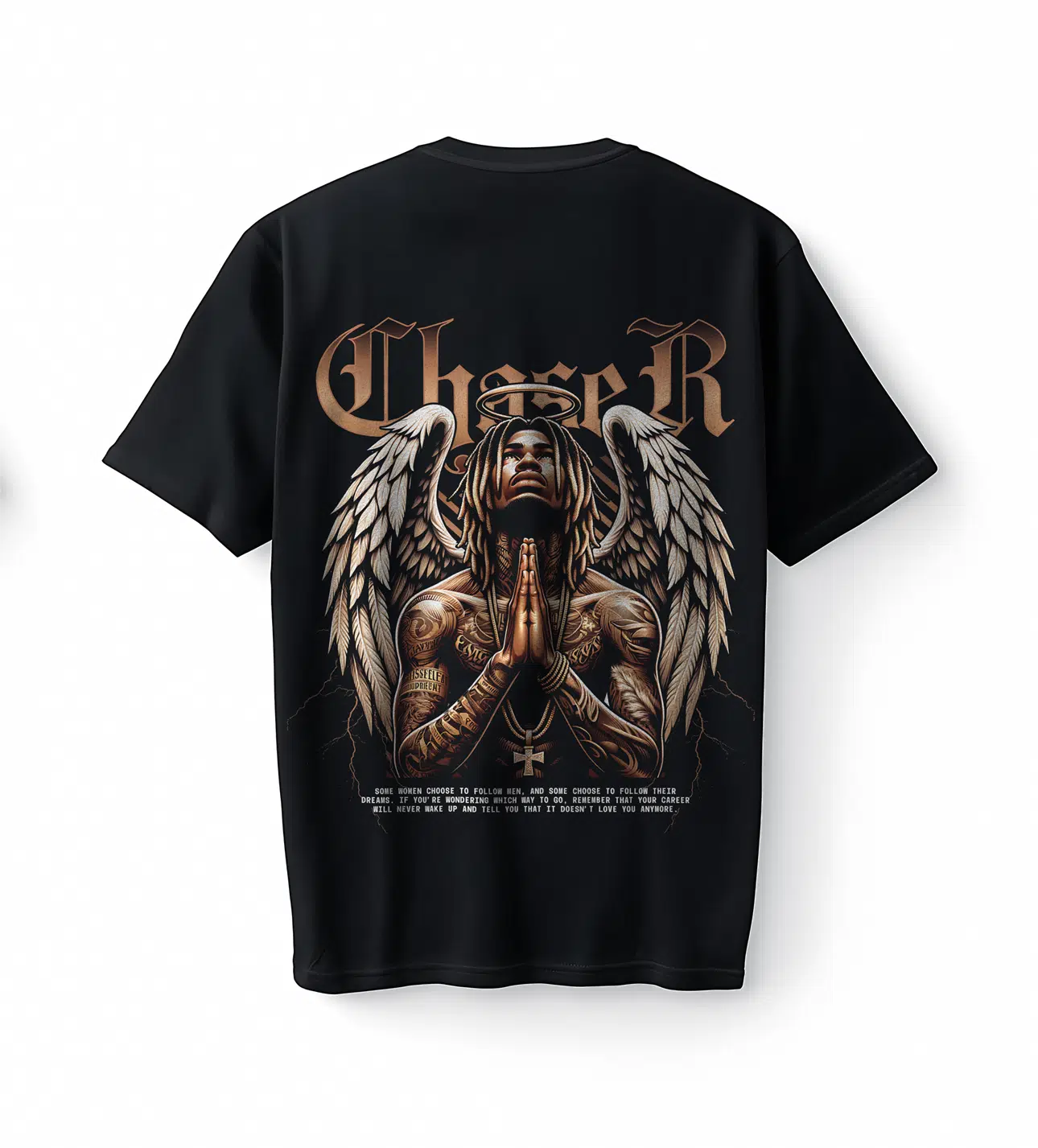 Bumeta Chaser Dark Angel Streetwear Oversize Unisex Tişört T-Shirt