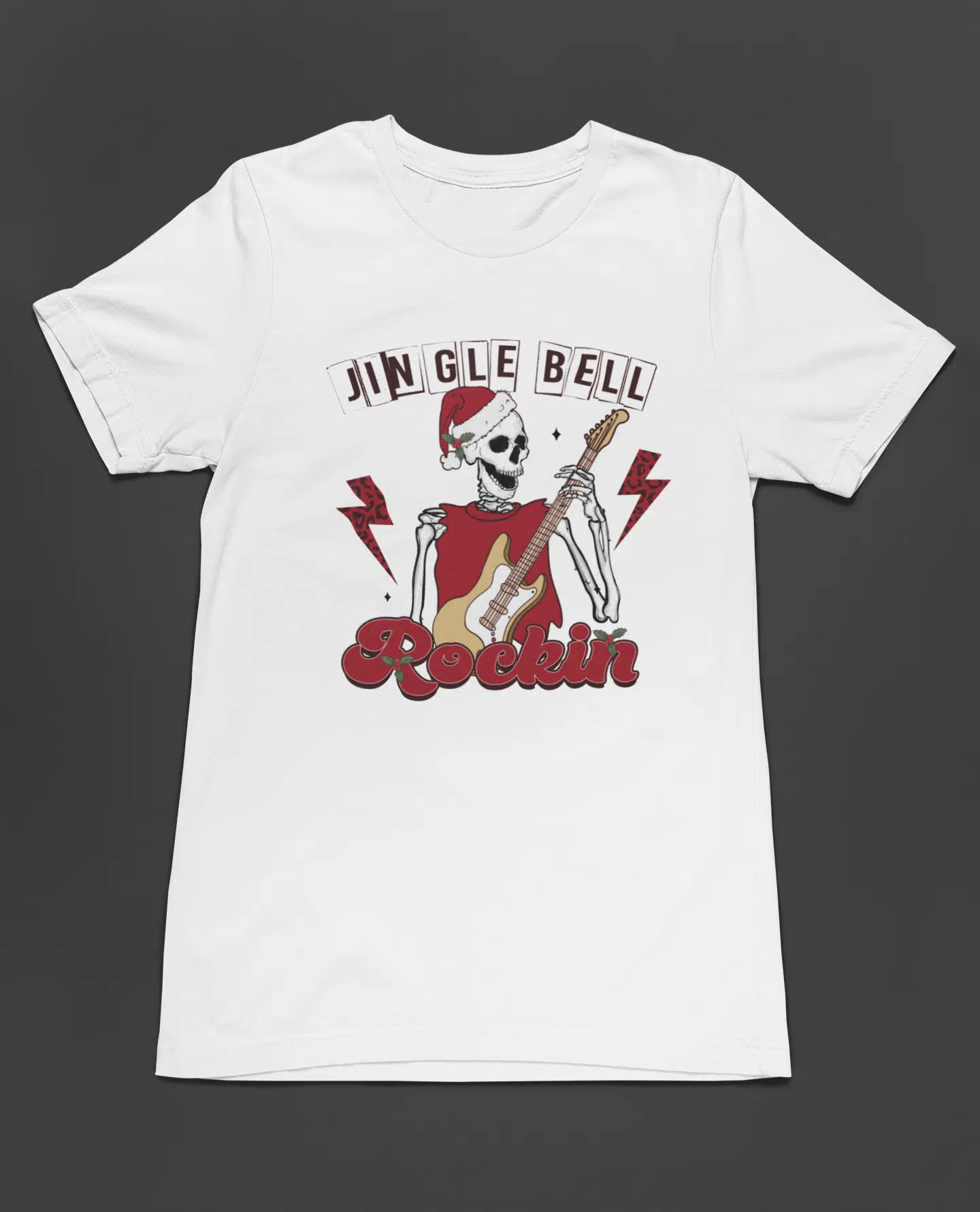 Bumeta Christmas Rock Jingle Bell Rockin Unisex Tişört T-Shirt