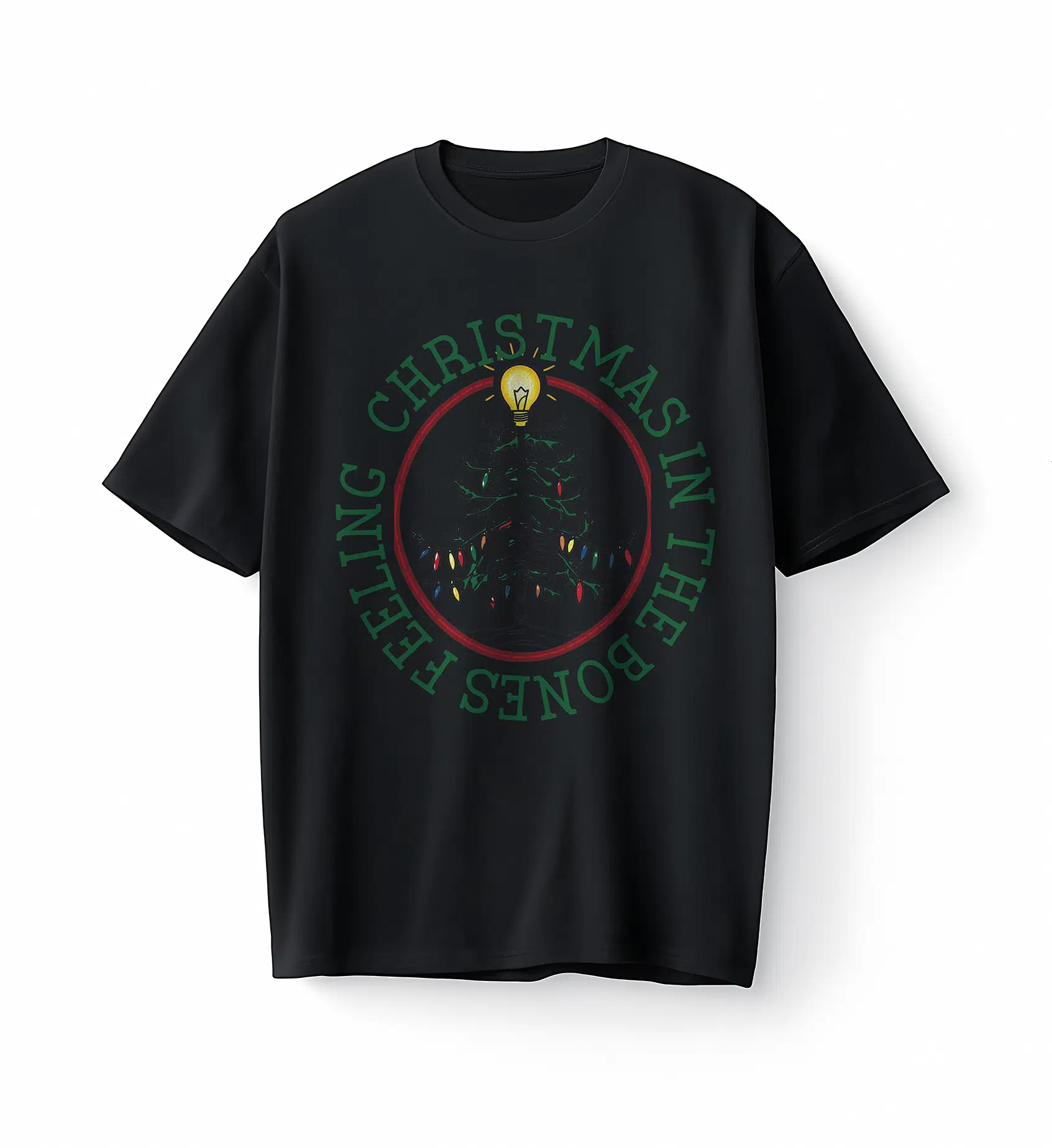 Bumeta Feeling Chiristmas in The Bones Oversize Unisex Tişört T-Shirt