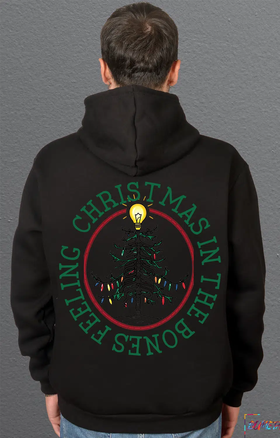 Bumeta Feeling Chiristmas in The Bones Sweatshirt Unisex Kapüşonlu Hoodie