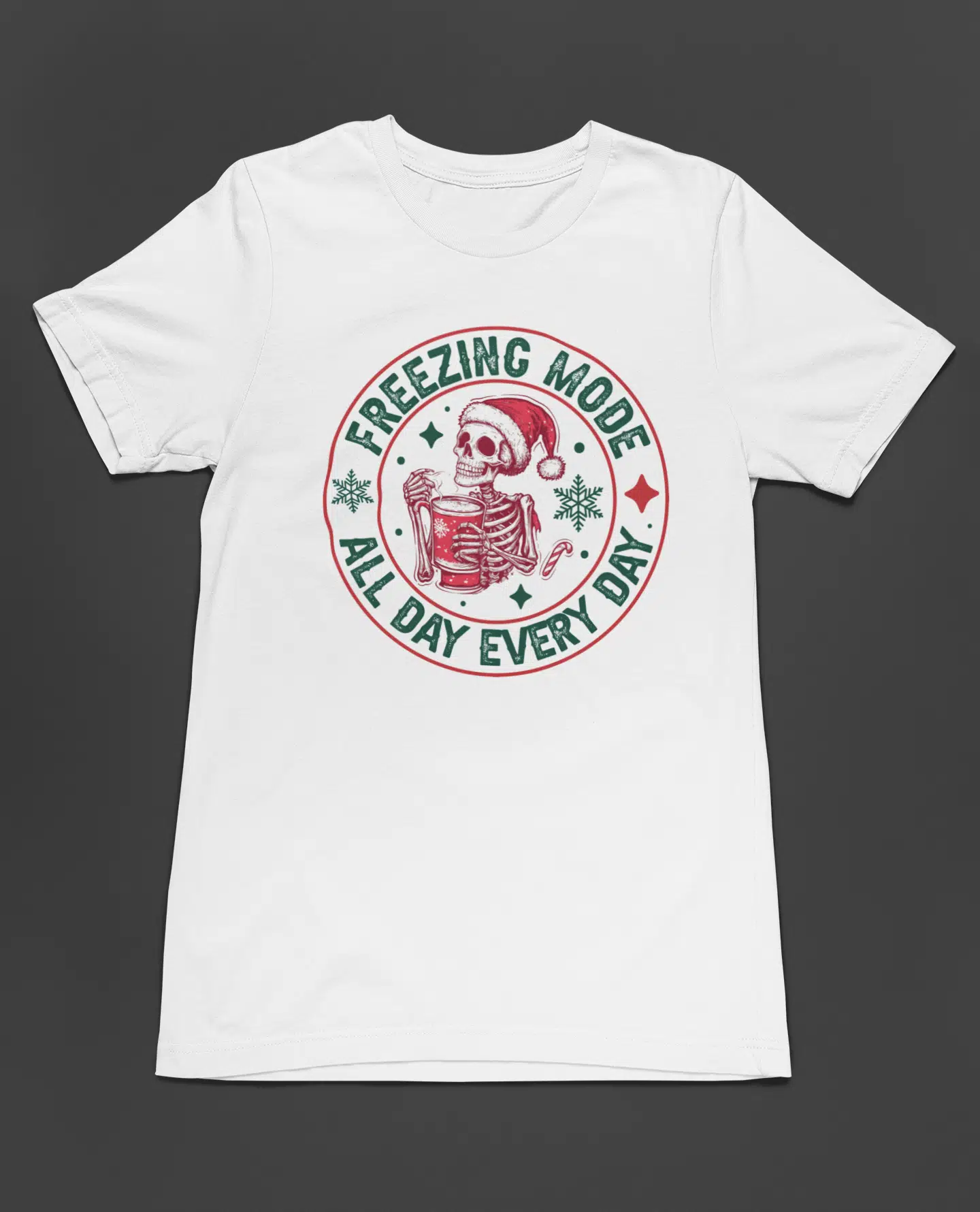 Bumeta Freezing Mode Christmas Yeniyıl Unisex Tişört T-Shirt