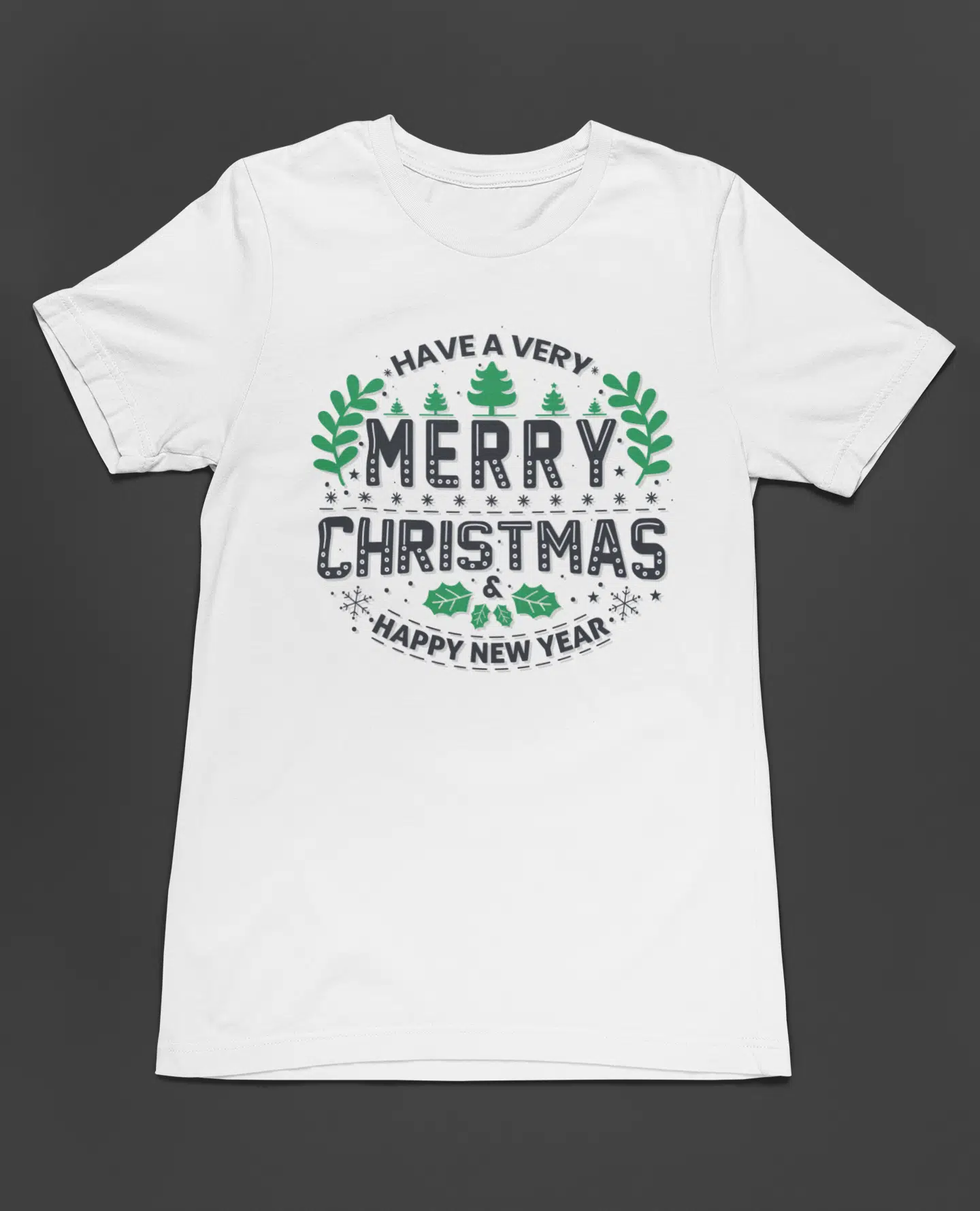 Bumeta Have a Very Merry Christmas Green Unisex Tişört T-Shirt
