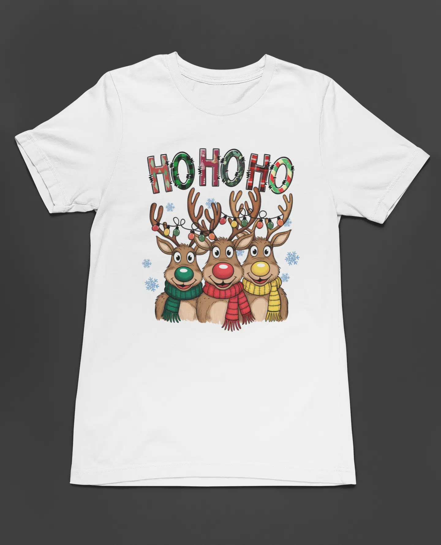 Bumeta Ho Ho Ho Noel Geyiği Yılbaşı Unisex Tişört T-Shirt