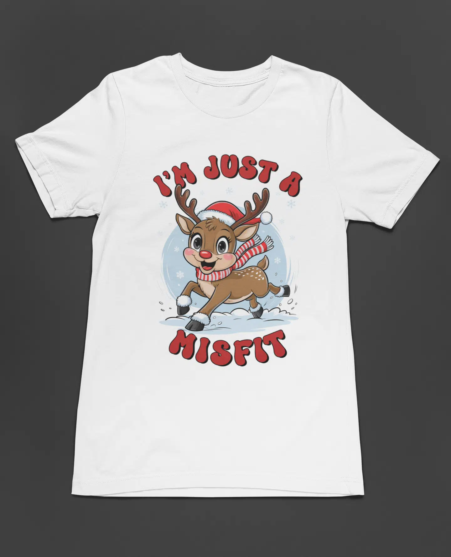Bumeta I m Just a Misfit Yılbaşı Geyik Christmas Unisex Tişört T-Shirt