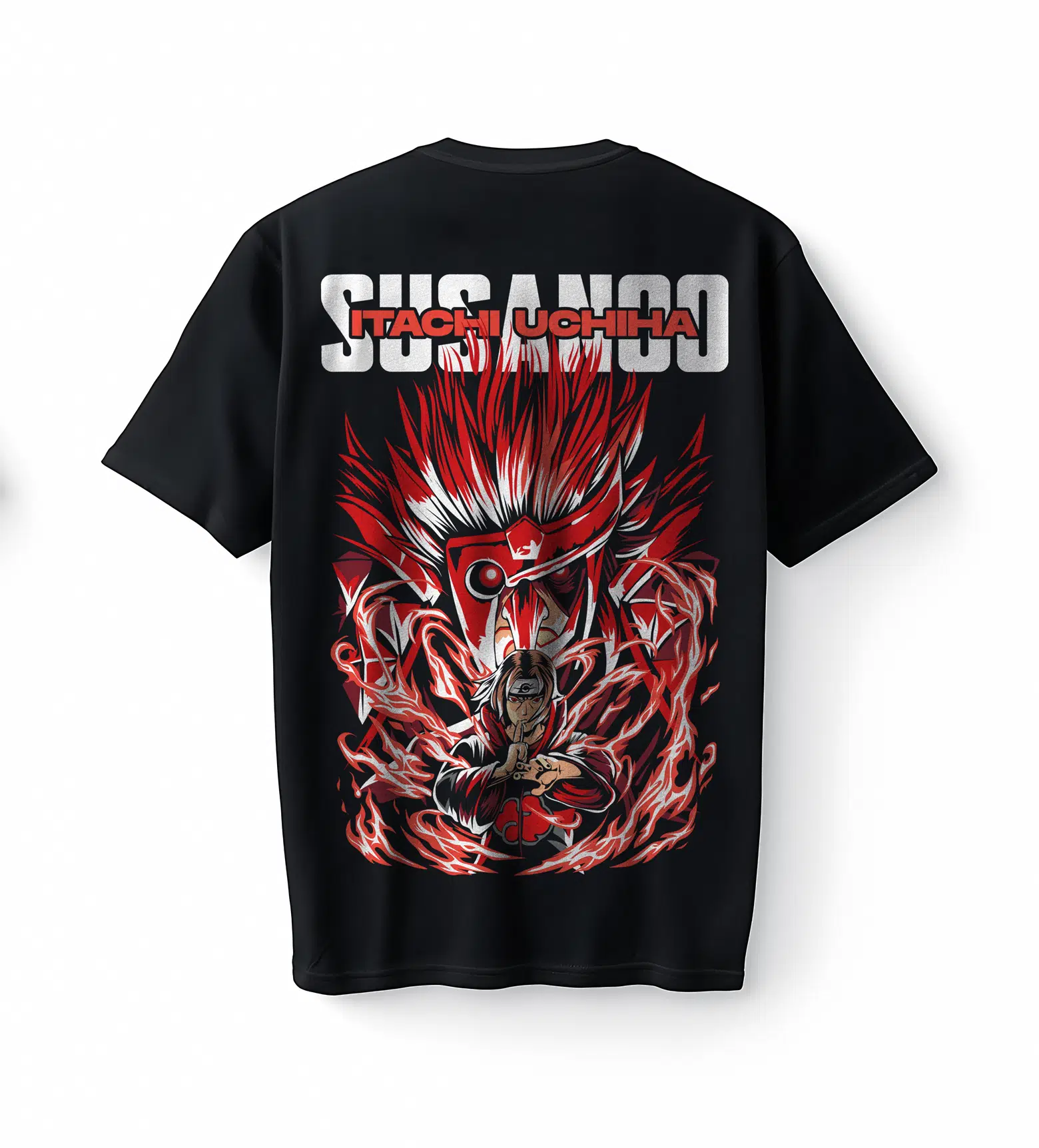Bumeta Itachi Uchiha Susanoo Anime Oversize Unisex Tişört T-Shirt