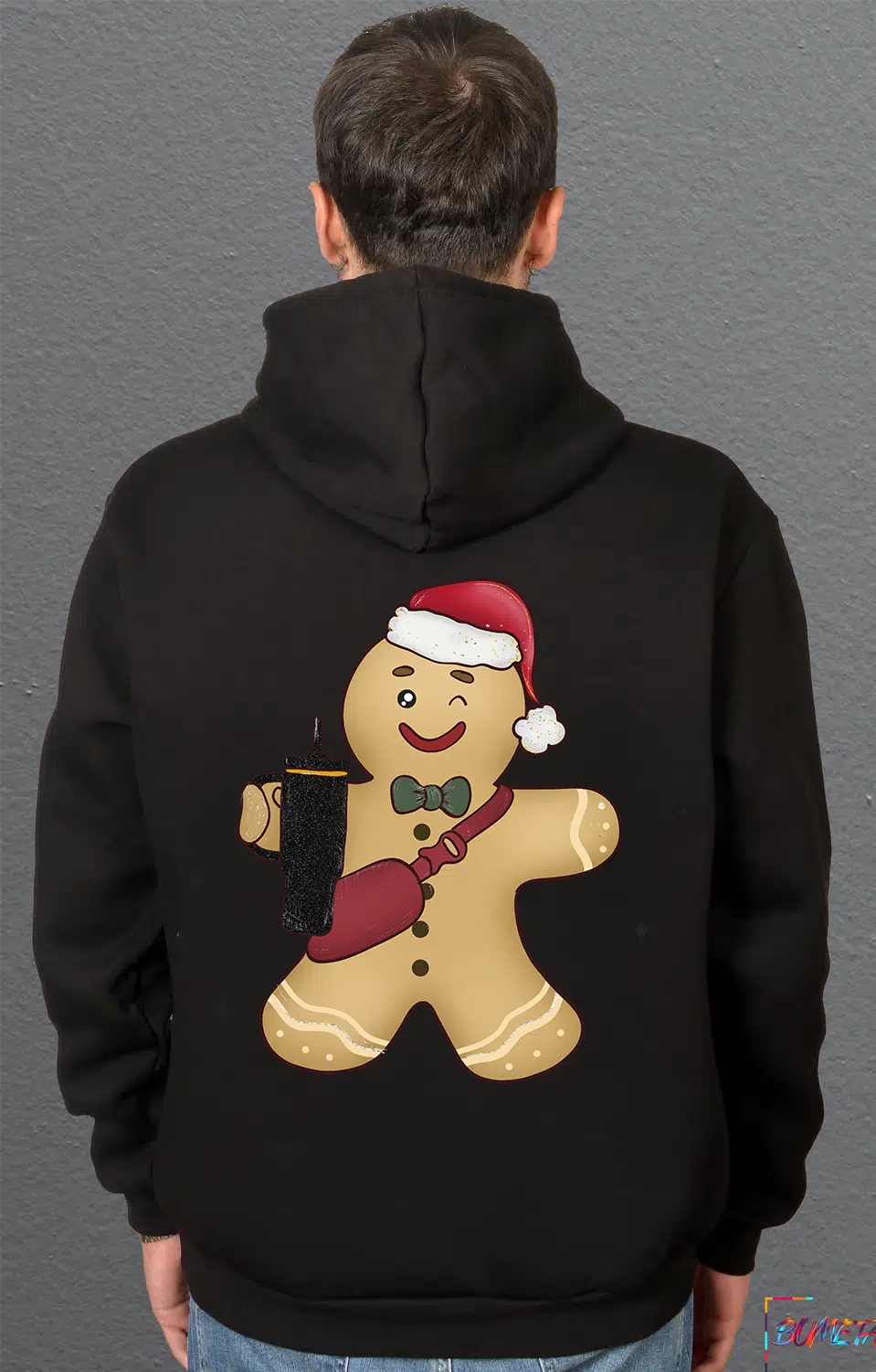 Bumeta Kurabiye Gingerbread Noel Yılbaşı Sweatshirt Unisex Kapüşonlu Hoodie