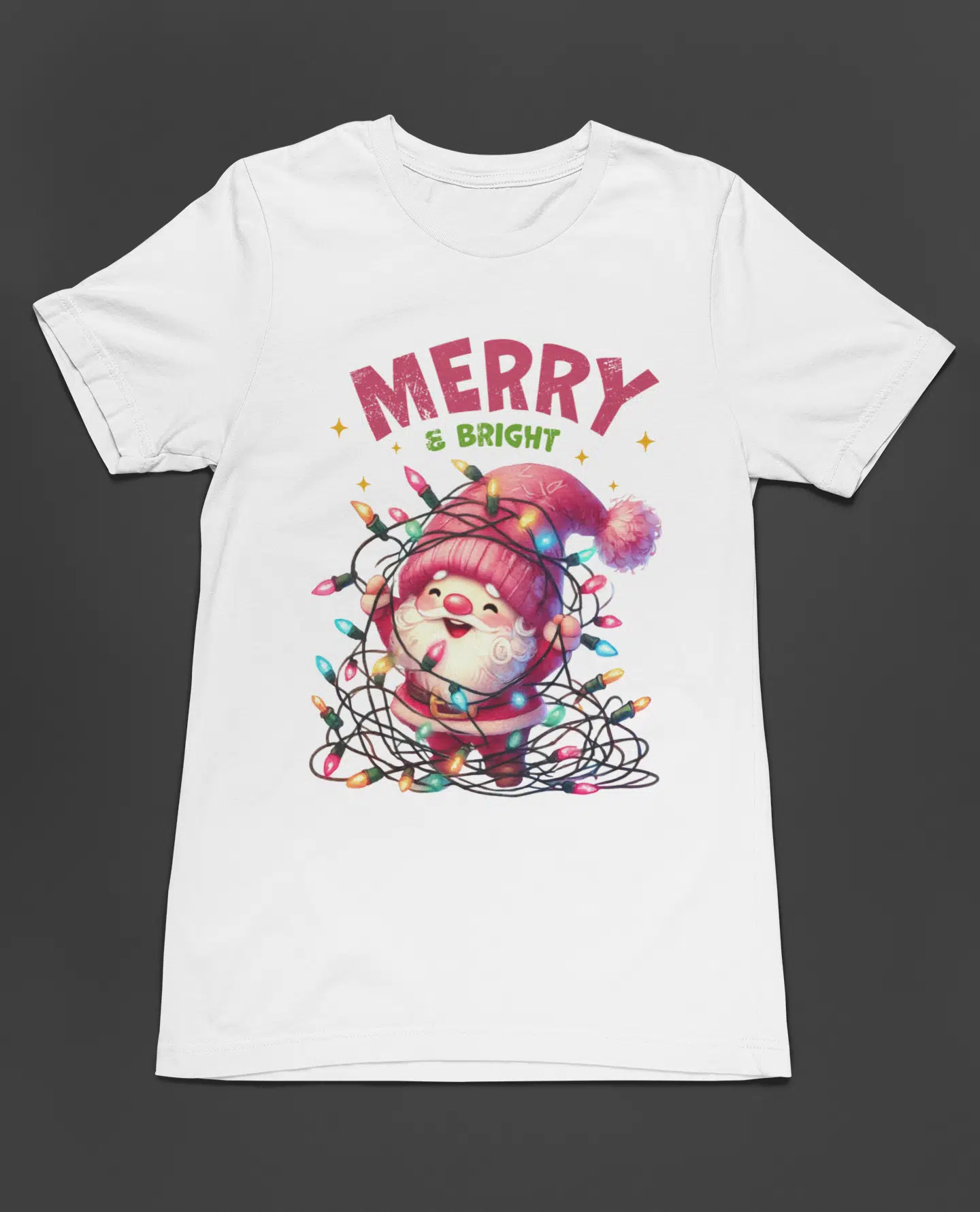 Bumeta Merry Bright Noel Baba Yılbaşı Unisex Tişört T-Shirt