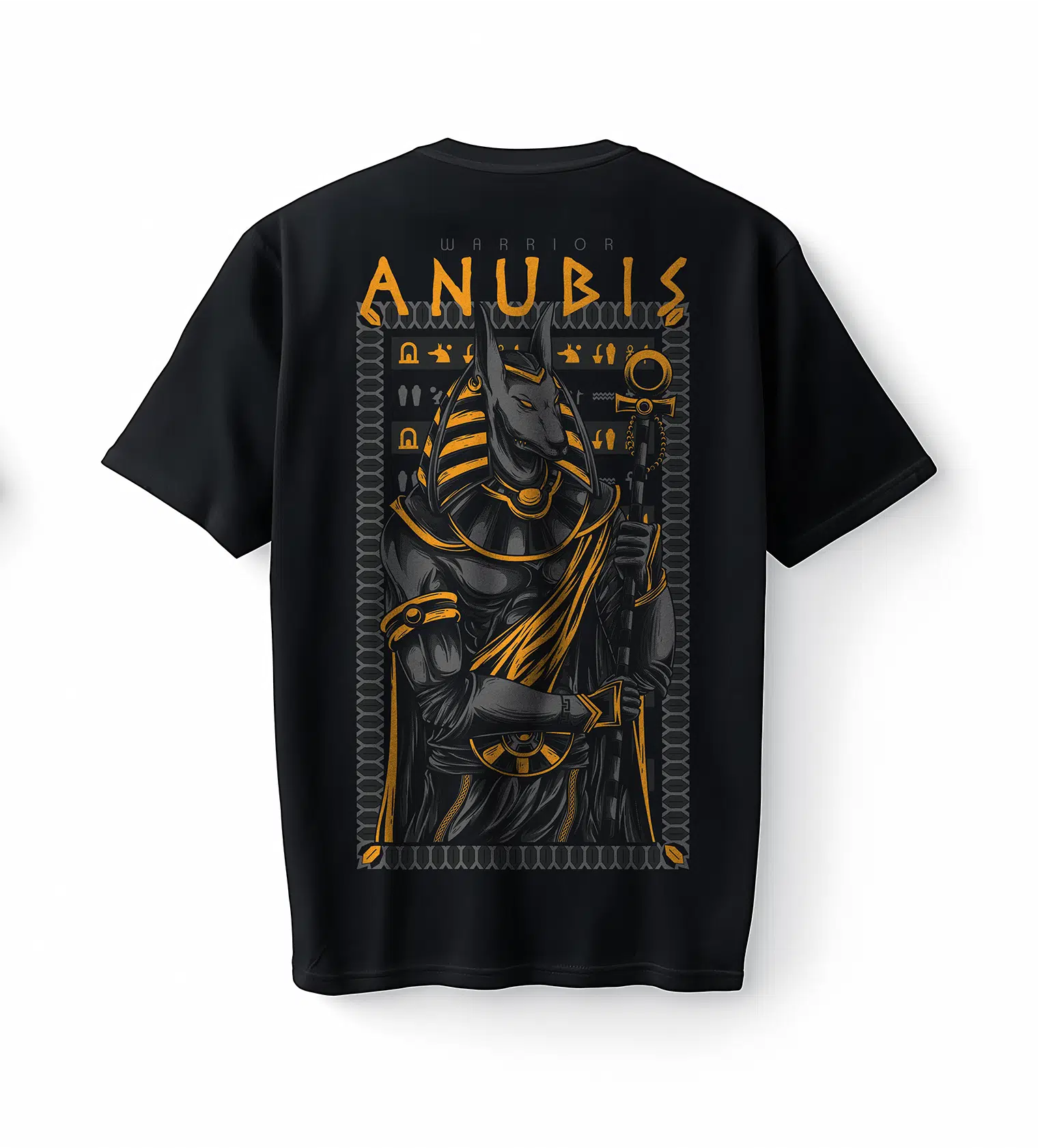 Bumeta Mısır Tanrısı Anubis Warrior Oversize Unisex Tişört T-Shirt