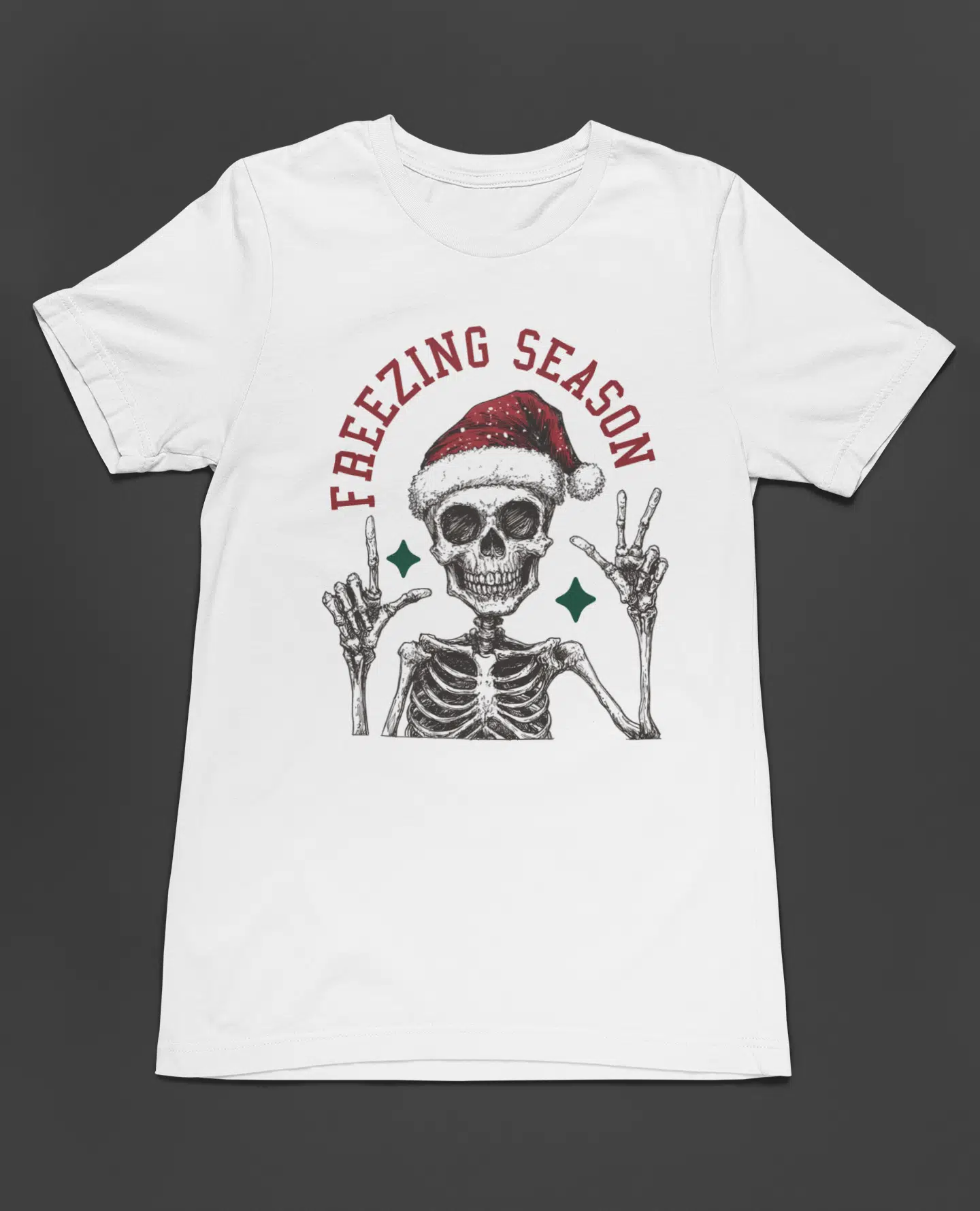 Bumeta Noel Temalı Christmas Freezing Season Unisex Tişört T-Shirt