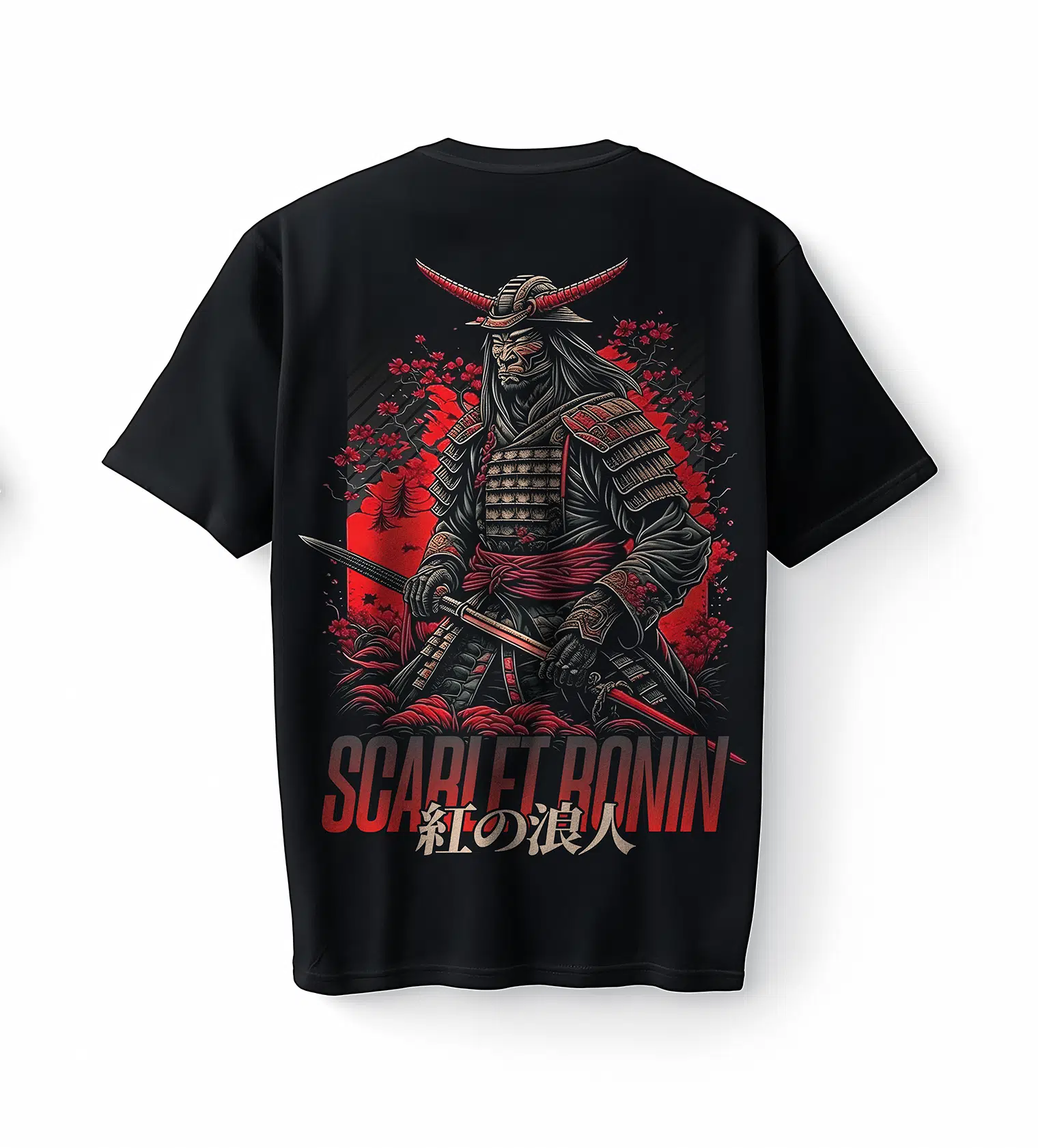 Bumeta Scarlet Ronin Japon Samuray Baskılı Oversize Unisex Tişört T-Shirt