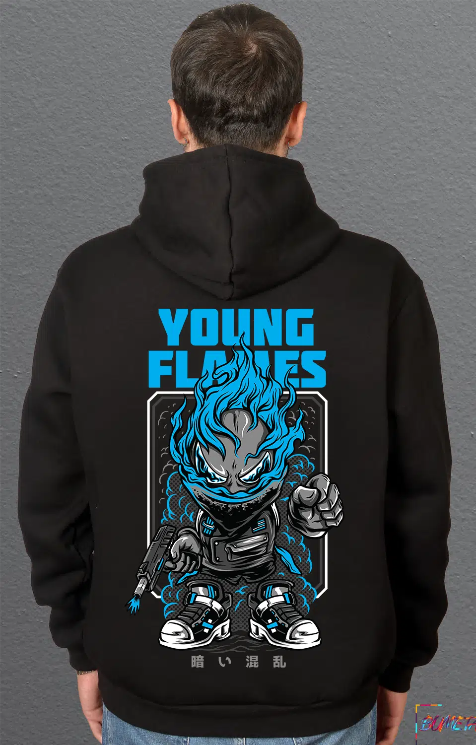 Bumeta Young Flames Urban Sweatshirt Unisex Kapüşonlu Hoodie