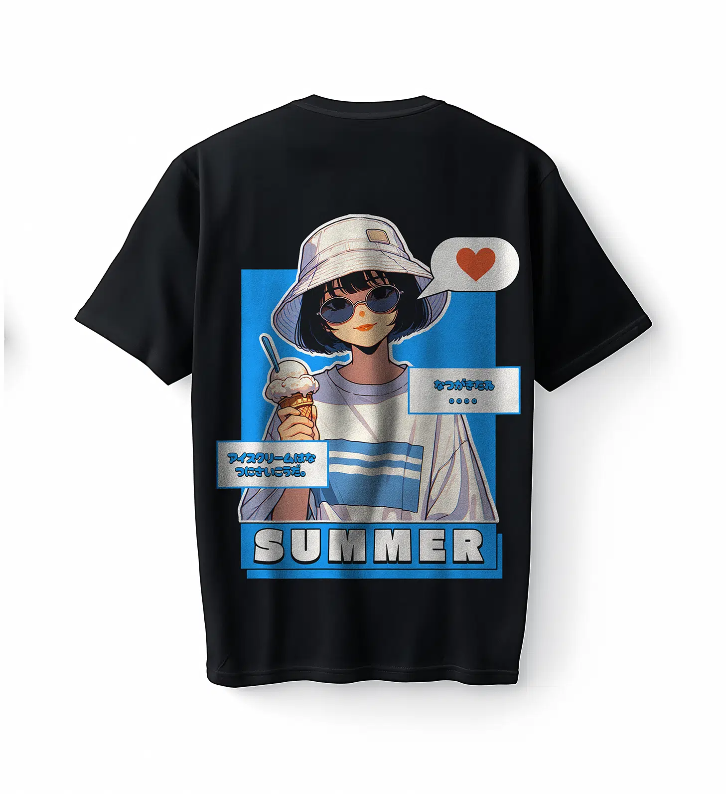 Bumeta Summer Vibes Anime Oversize Unisex Tişört T-Shirt
