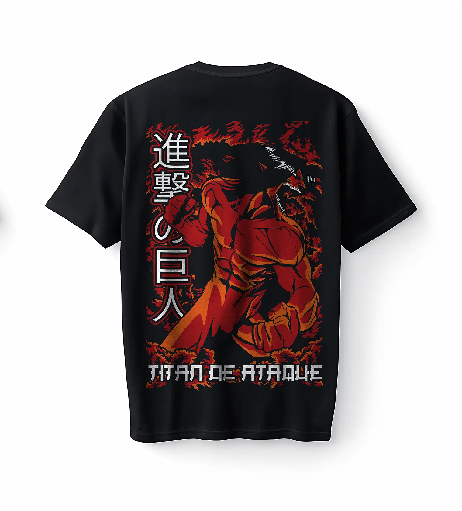 Bumeta Titan of Attack Anime Dev Savaşçı Oversize Unisex Tişört T-Shirt