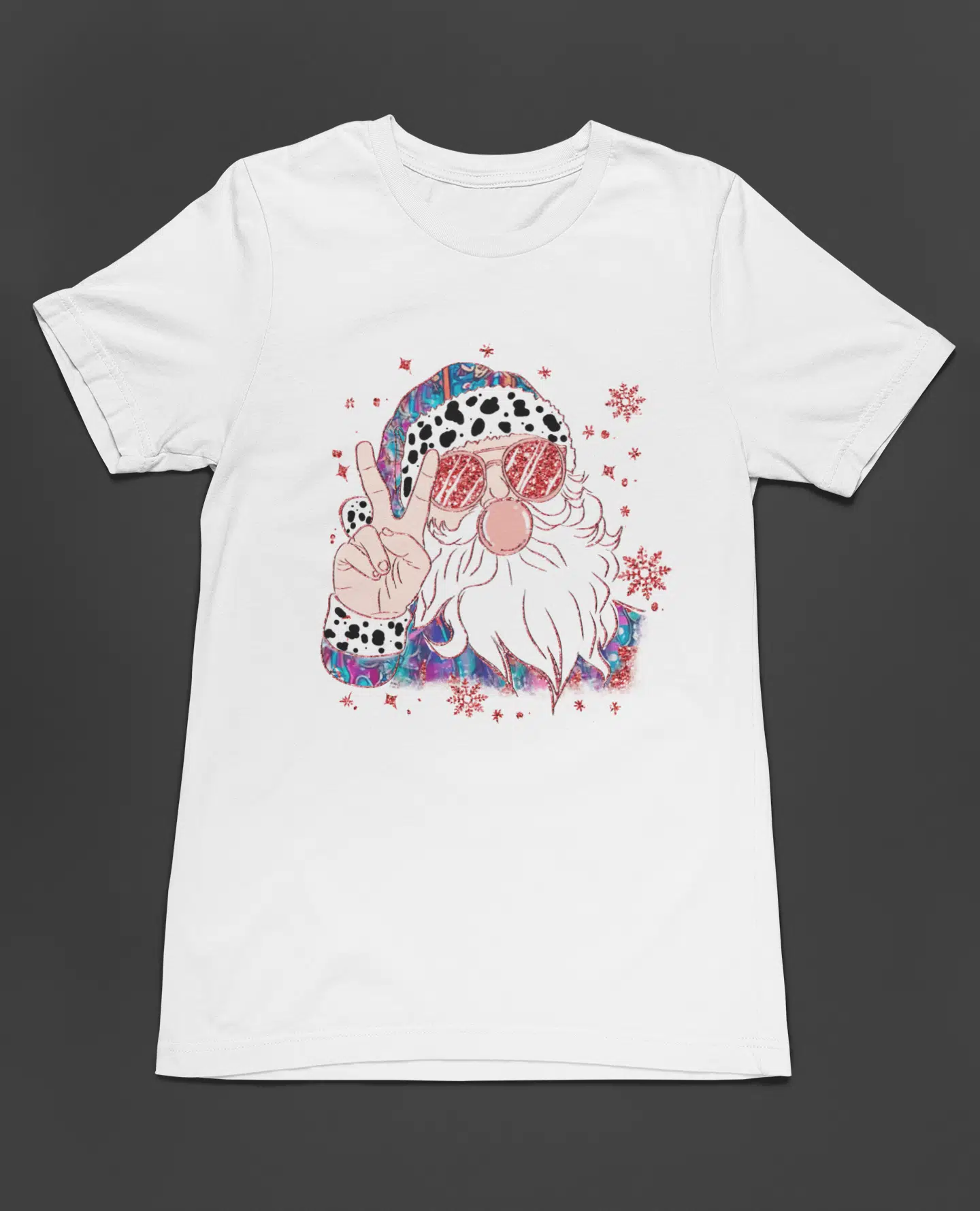 Bumeta Yılbaşı Cool Santa Christmas Unisex Tişört T-Shirt