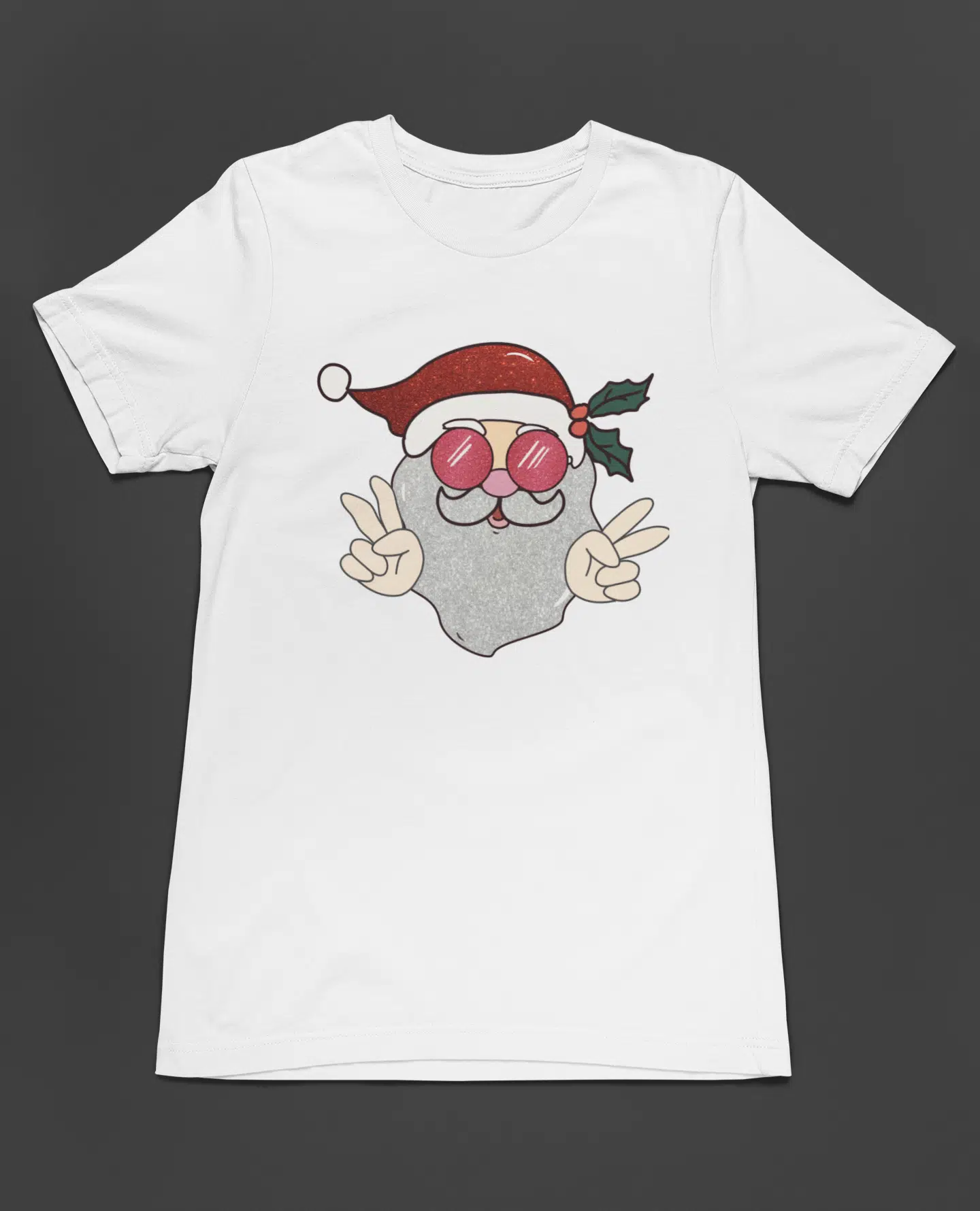 Bumeta Yılbaşı Santa Noel Baba Peace Unisex Tişört T-Shirt
