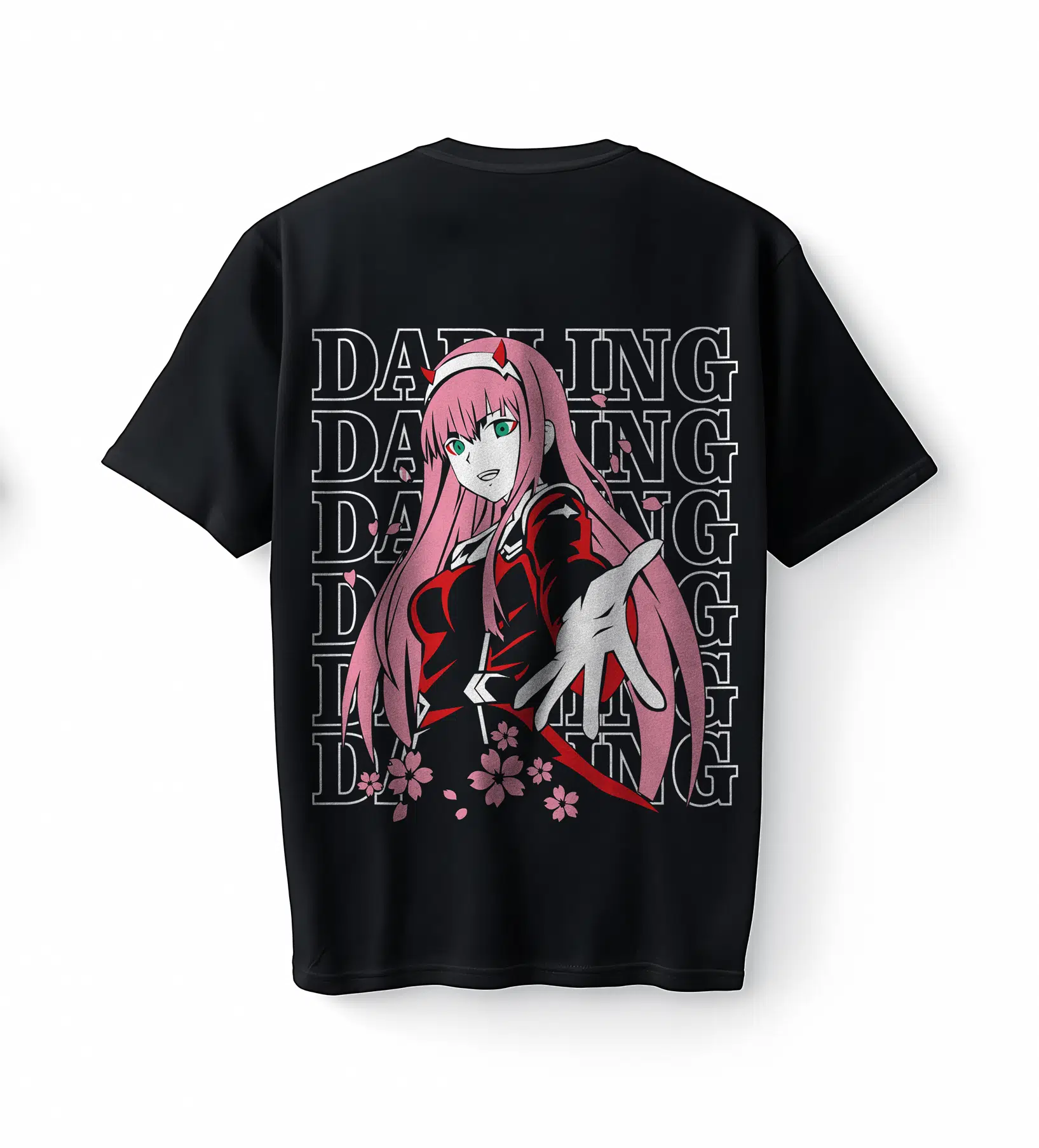 Bumeta Zero Two Darling Anime Oversize Unisex Tişört T-Shirt